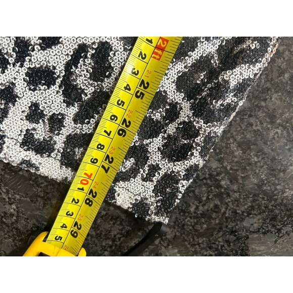 NWT Worthington Plus A-Line Skirt Winter Leopard Sequin Size 2X Lined Stretchy - Picture 4 of 6